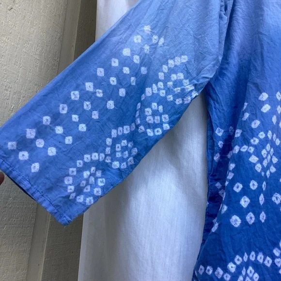 Unbranded Blue and White casual bohemian made in India Women's Top, size XL - Picture 5 of 9